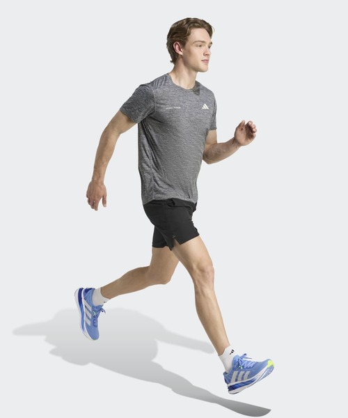 adidas（アディダス）の「オウン ザ ラン メランジ Tシャツ / アディダス adidas（Tシャツ/カットソー・メンズ・ブラック・XX-LARGE/SMALL/X-LARGE/X-SMALL/XX-SMALL/3XL/LARGE/MEDIUM）」の5枚目の写真