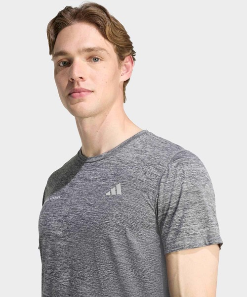adidas（アディダス）の「オウン ザ ラン メランジ Tシャツ / アディダス adidas（Tシャツ/カットソー・メンズ・ブラック・XX-LARGE/SMALL/X-LARGE/X-SMALL/XX-SMALL/3XL/LARGE/MEDIUM）」の3枚目の写真