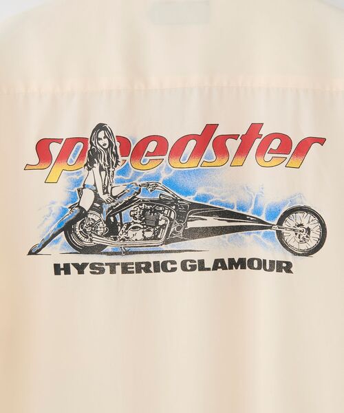 HYSTERIC GLAMOUR(ヒステリックグラマー)の「SPEEDSTER HEAVY METAL オープンカラーシャツ(シャツ/ブラウス・メンズ・ホワイト/ブラック・X-LARGE/LARGE/MEDIUM/SMALL)」の4枚目の写真