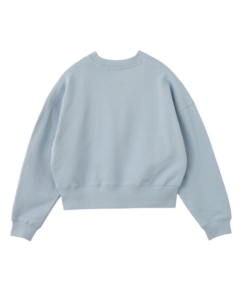 MILKFED.（ミルクフェド）の「THREE-TIERED LOGO CLEAR PRINT SHORT CREW SWEAT（スウェット・レディース・ライトブルー/ブラック/オフホワイト・S/M）」の16枚目の写真