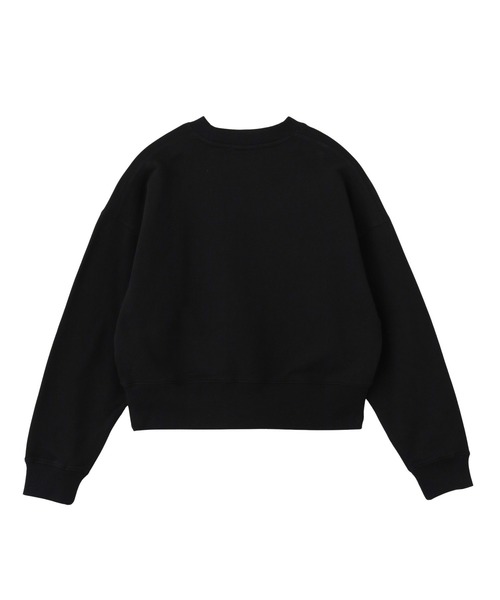 MILKFED.（ミルクフェド）の「THREE-TIERED LOGO CLEAR PRINT SHORT CREW SWEAT（スウェット・レディース・ライトブルー/ブラック/オフホワイト・S/M）」の7枚目の写真