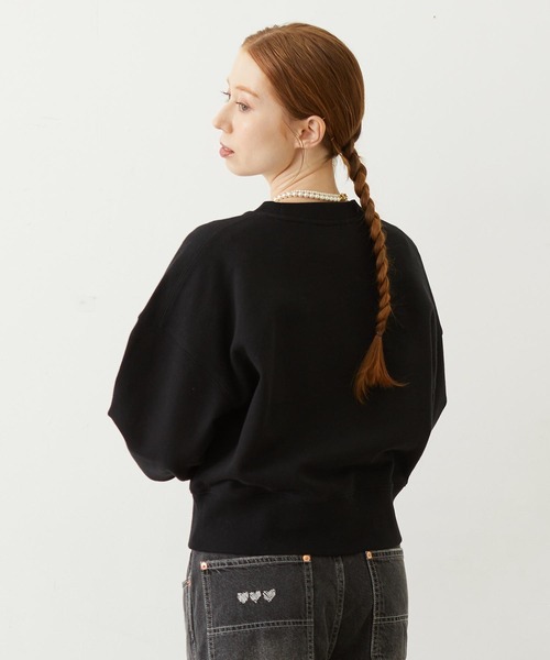 MILKFED.（ミルクフェド）の「THREE-TIERED LOGO CLEAR PRINT SHORT CREW SWEAT（スウェット・レディース・ライトブルー/ブラック/オフホワイト・S/M）」の20枚目の写真