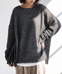 ウール混 モヘアニット