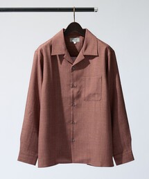 ABAHOUSE GRAY（アバハウスグレイ）の「【リネンライク】吸水速乾 オープンカラー 長袖シャツ（シャツ/ブラウス）」