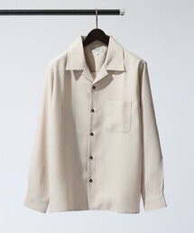 ABAHOUSE GRAY（アバハウスグレイ）の「【リネンライク】吸水速乾 オープンカラー 長袖シャツ（シャツ/ブラウス）」