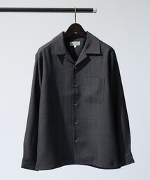 ABAHOUSE GRAY（アバハウスグレイ）の「【リネンライク】吸水速乾 オープンカラー 長袖シャツ（シャツ/ブラウス）」