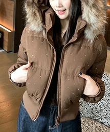 ファーラメ入りショートジャケット