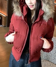 ファーラメ入りショートジャケット