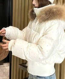 ファーラメ入りショートジャケット