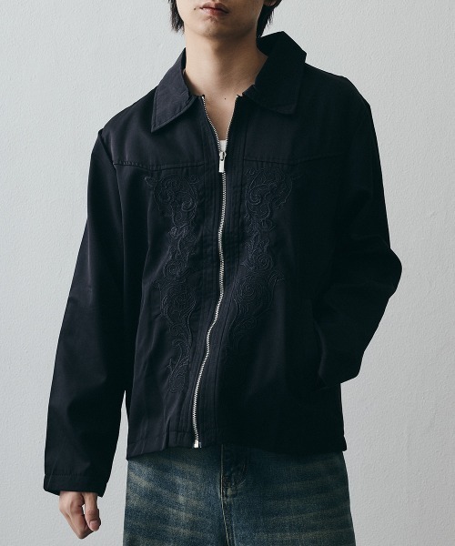 Shoowtime(ショウタイム)の「Compact Paisley Zip-Up Jacket / コンパクトペイズリージップジャケット(その他アウター・メンズ・グレー/ブラック・X-LARGE/LARGE/MEDIUM)」の1枚目の写真