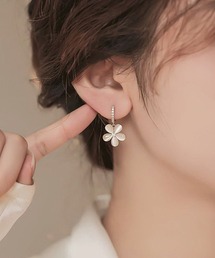WARAIJOGO | フラワー&ストーンリングピアス/両耳用/レディース(ANM)(ピアス(両耳用))