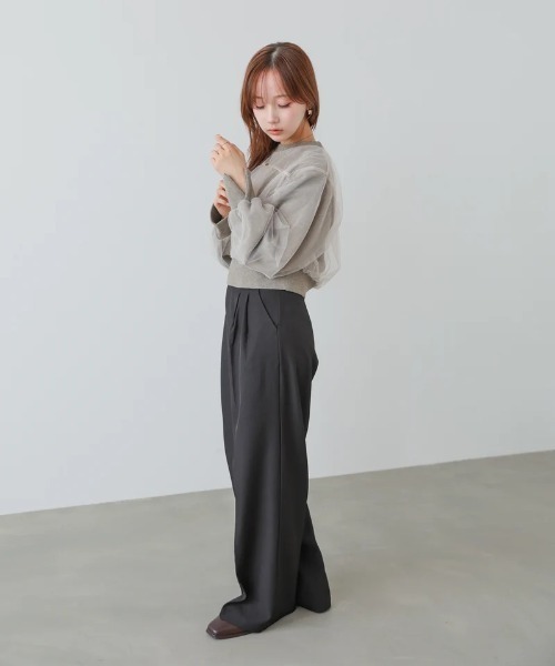 Bab(バブ)の「ショート丈チュールレイヤードスウェット(その他トップス・レディース・ネイビー/ホワイト/ブラック/ブラウン系その他2・FREE)」の19枚目の写真
