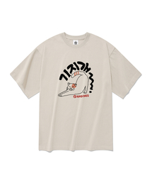 ギジゲ半袖Tシャツベージュ