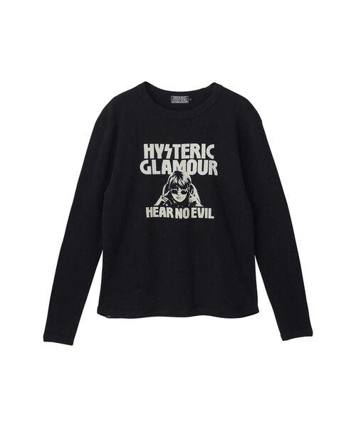 HYSTERIC GLAMOUR(ヒステリックグラマー)の「HEAR NO EVIL Tシャツ(Tシャツ/カットソー・メンズ・レッド/ホワイト/ブラック・SMALL/LARGE/X-LARGE/MEDIUM)」の2枚目の写真