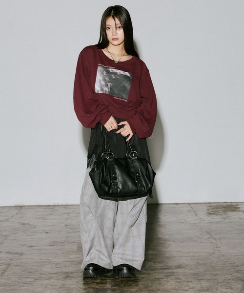 PAGEBOY(ページボーイ)の「フォトプリントショートスウェット(スウェット・レディース・チャコールグレー/グレー/ローズ・FREE)」の15枚目の写真