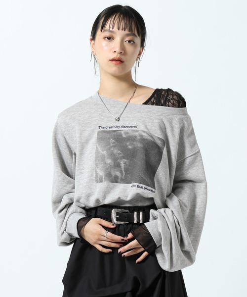 PAGEBOY(ページボーイ)の「フォトプリントショートスウェット(スウェット・レディース・チャコールグレー/グレー/ローズ・FREE)」の20枚目の写真
