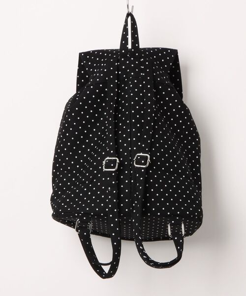 TONE SELECT GOODS（トーンセレクトグッズ）の「Liaa/ドット柄 フラップリュック バックパック  A18862（バックパック/リュック・レディース・ブラック・FREE）」の3枚目の写真