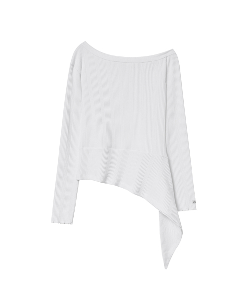 RENSE(レンセ)の「One Shoulder Slit Tee White(Tシャツ/カットソー・レディース・その他・OS)」の3枚目の写真