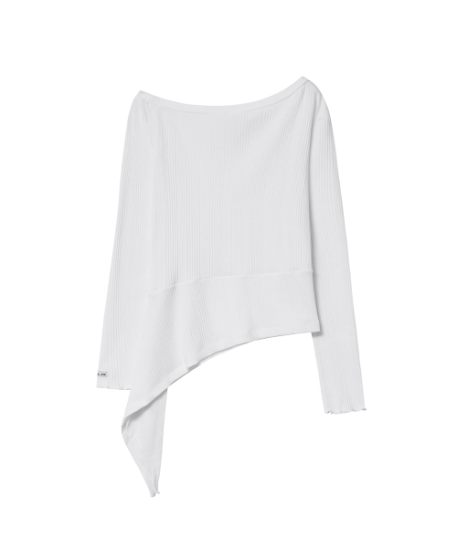 RENSE(レンセ)の「One Shoulder Slit Tee White(Tシャツ/カットソー・レディース・その他・OS)」の4枚目の写真
