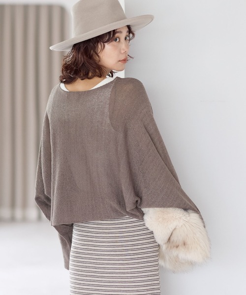 gossara(ゴサラ)の「【gossara 大人の抜け感】ボートネッククロップドニット(ニット/セーター・レディース・モカ/ブラック/カーキ/ブラウン・FREE)」の20枚目の写真