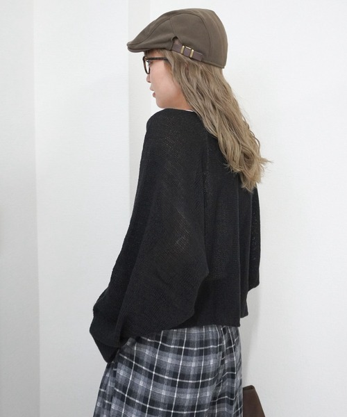 gossara(ゴサラ)の「【gossara 大人の抜け感】ボートネッククロップドニット(ニット/セーター・レディース・モカ/ブラック/カーキ/ブラウン・FREE)」の13枚目の写真