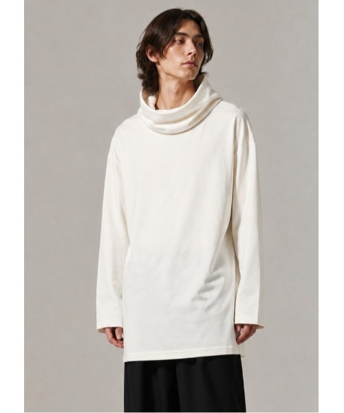 Sakka(サッカ)の「オフタートルネックロングカットソーMADE IN JAPAN(Tシャツ/カットソー・メンズ・オフホワイト/ブラック・FREE)」の1枚目の写真