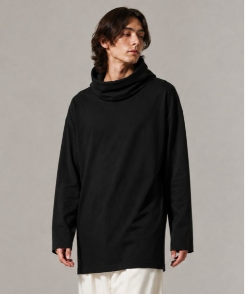 Sakka(サッカ)の「オフタートルネックロングカットソーMADE IN JAPAN(Tシャツ/カットソー・メンズ・オフホワイト/ブラック・FREE)」の2枚目の写真