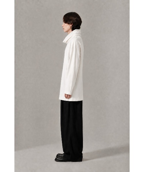 Sakka(サッカ)の「オフタートルネックロングカットソーMADE IN JAPAN(Tシャツ/カットソー・メンズ・オフホワイト/ブラック・FREE)」の4枚目の写真