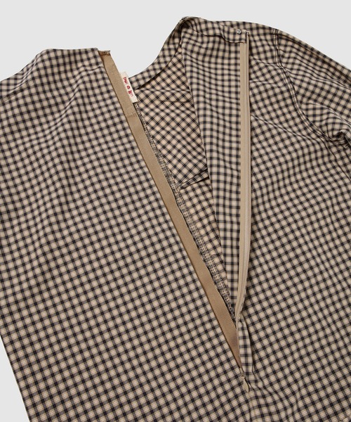 MARNI（マルニ）の「CHECKED POPLIN / フロントギャザーブラウス（シャツ/ブラウス・レディース・ブラウン系・40(L)）」の5枚目の写真