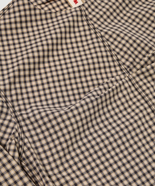 MARNI（マルニ）の「CHECKED POPLIN / フロントギャザーブラウス（シャツ/ブラウス・レディース・ブラウン系・40(L)）」の4枚目の写真