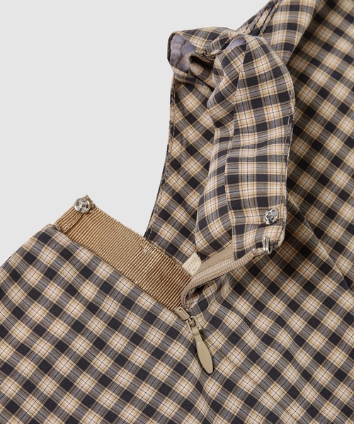 MARNI（マルニ）の「CHECKED POPLIN / フロントギャザーブラウス（シャツ/ブラウス・レディース・ブラウン系・40(L)）」の6枚目の写真