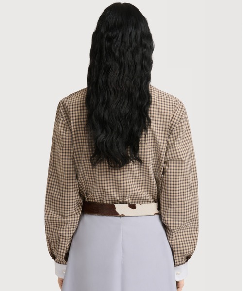 MARNI（マルニ）の「CHECKED POPLIN / フロントギャザーブラウス（シャツ/ブラウス・レディース・ブラウン系・40(L)）」の11枚目の写真