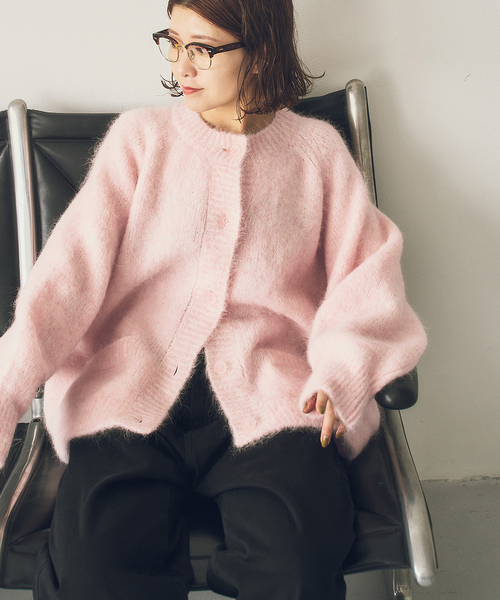 Spick & Span(スピックアンドスパン)の「《40周年 / 》S.SHIORI*S アルパカ混カーディガン(カーディガン/ボレロ・レディース・ピンク系その他/ブラック・38)」の8枚目の写真