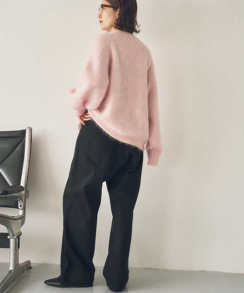 Spick & Span(スピックアンドスパン)の「《40周年 / 》S.SHIORI*S アルパカ混カーディガン(カーディガン/ボレロ・レディース・ピンク系その他/ブラック・38)」の10枚目の写真