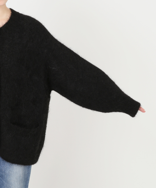 Spick & Span(スピックアンドスパン)の「《40周年 / 》S.SHIORI*S アルパカ混カーディガン(カーディガン/ボレロ・レディース・ピンク系その他/ブラック・38)」の15枚目の写真
