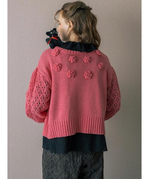 TSUHARU by Samansa Mos2(ツハルバイサマンサモスモス)の「【Embroidery Collection】オーバーレースブラウス(シャツ/ブラウス・レディース・ブラック/キナリ・F)」の12枚目の写真