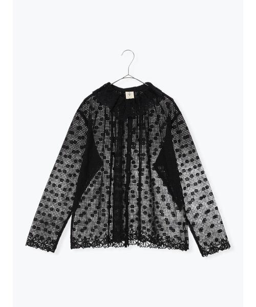 TSUHARU by Samansa Mos2(ツハルバイサマンサモスモス)の「【Embroidery Collection】オーバーレースブラウス(シャツ/ブラウス・レディース・ブラック/キナリ・F)」の22枚目の写真