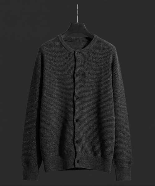 UNITED TOKYO（ユナイテッドトウキョウ）の「WOOL RAMIE CARDIGAN（カーディガン/ボレロ・メンズ・ダークグレー/ブラック/モカ・1/2）」の2枚目の写真