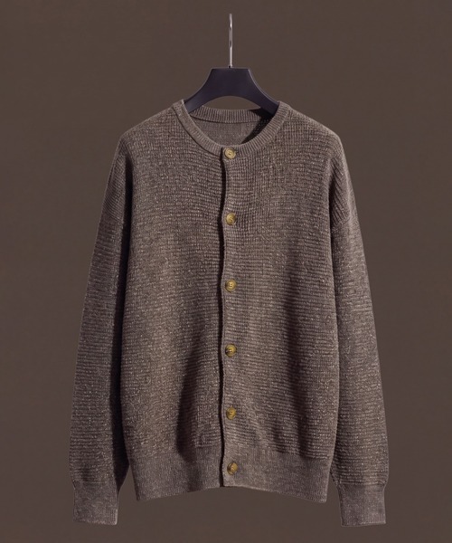 UNITED TOKYO（ユナイテッドトウキョウ）の「WOOL RAMIE CARDIGAN（カーディガン/ボレロ・メンズ・ダークグレー/ブラック/モカ・1/2）」の3枚目の写真