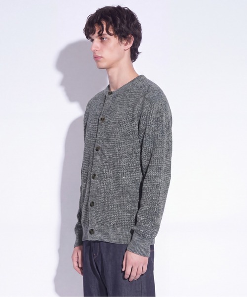 UNITED TOKYO（ユナイテッドトウキョウ）の「WOOL RAMIE CARDIGAN（カーディガン/ボレロ・メンズ・ダークグレー/ブラック/モカ・1/2）」の13枚目の写真