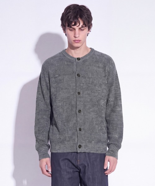 UNITED TOKYO（ユナイテッドトウキョウ）の「WOOL RAMIE CARDIGAN（カーディガン/ボレロ・メンズ・ダークグレー/ブラック/モカ・1/2）」の12枚目の写真