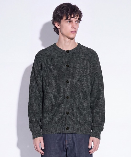 UNITED TOKYO（ユナイテッドトウキョウ）の「WOOL RAMIE CARDIGAN（カーディガン/ボレロ・メンズ・ダークグレー/ブラック/モカ・1/2）」の8枚目の写真