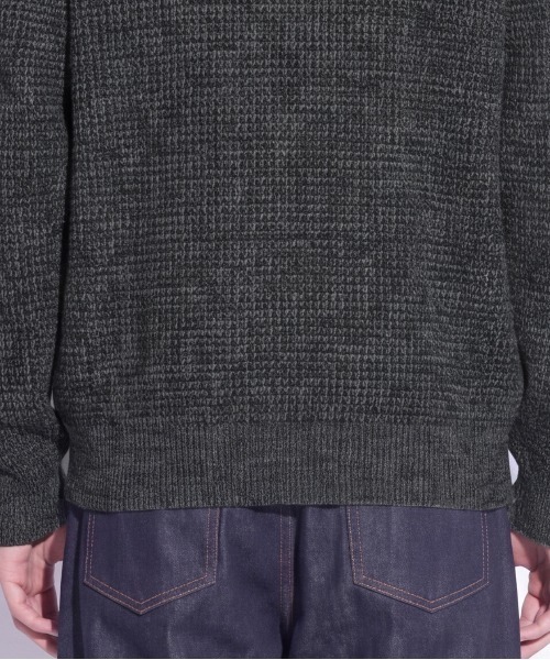 UNITED TOKYO（ユナイテッドトウキョウ）の「WOOL RAMIE CARDIGAN（カーディガン/ボレロ・メンズ・ダークグレー/ブラック/モカ・1/2）」の21枚目の写真