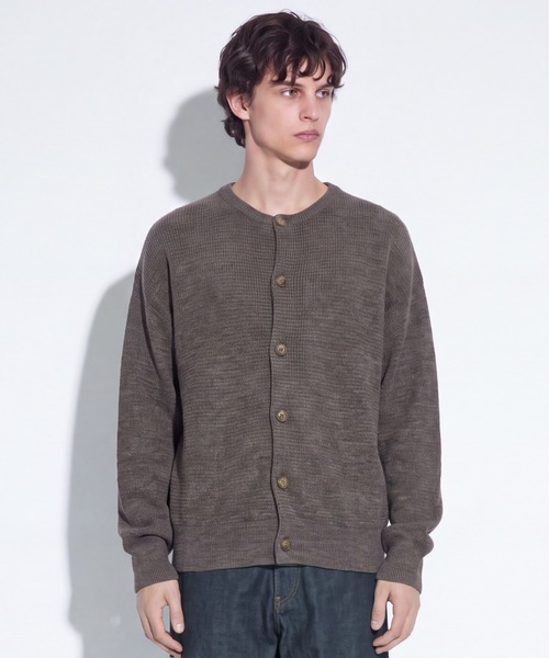 UNITED TOKYO（ユナイテッドトウキョウ）の「WOOL RAMIE CARDIGAN（カーディガン/ボレロ・メンズ・ダークグレー/ブラック/モカ・1/2）」の16枚目の写真