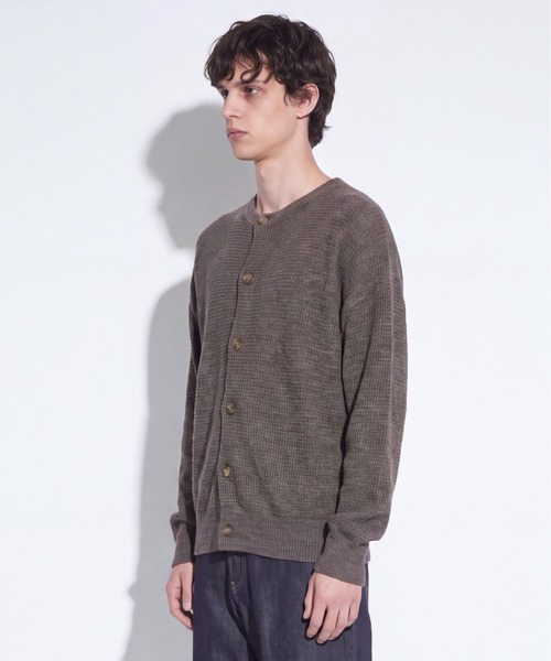 UNITED TOKYO（ユナイテッドトウキョウ）の「WOOL RAMIE CARDIGAN（カーディガン/ボレロ・メンズ・ダークグレー/ブラック/モカ・1/2）」の17枚目の写真