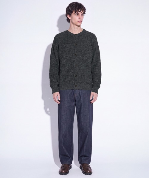 UNITED TOKYO（ユナイテッドトウキョウ）の「WOOL RAMIE CARDIGAN（カーディガン/ボレロ・メンズ・ダークグレー/ブラック/モカ・1/2）」の4枚目の写真