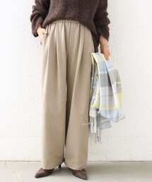 〈手洗い可能〉ソフト 裏起毛 ドロスト タック パンツ