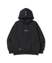 ダブルフェイス素材 高周波加工 オーバーサイズ フードTシャツ