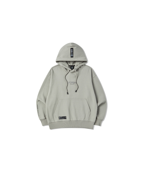 LIFE WORK(ライフワーク)の「ダブルフェイス素材 高周波加工 オーバーサイズ フードTシャツ(パーカー・メンズ・ブラック/グレー・MEDIUM/LARGE)」の3枚目の写真