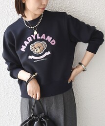 【PINK RIBBONチャリティー】〈手洗い可能〉 TeddyBear(R) スウェット